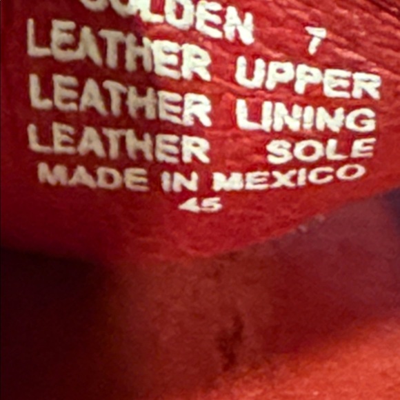 Freebird Red Leather golden Sandals - Picture 11 of 12